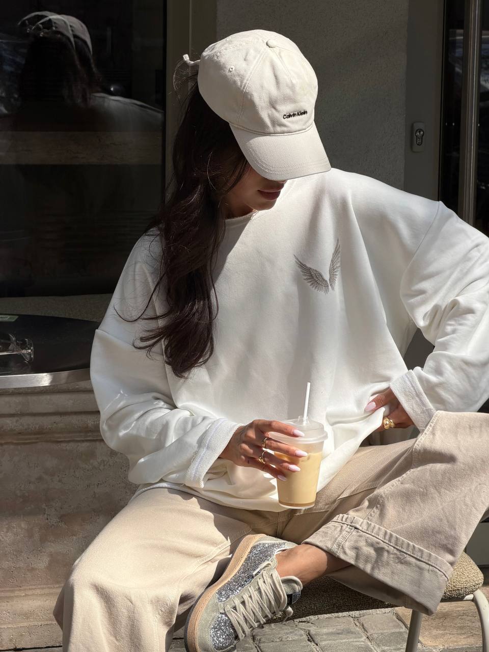 GOD BLESS YOU Oversized Long Sleeve